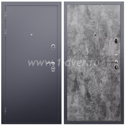 Входная дверь Армада Люкс Антик серебро ПЭ Цемент темный 6 мм