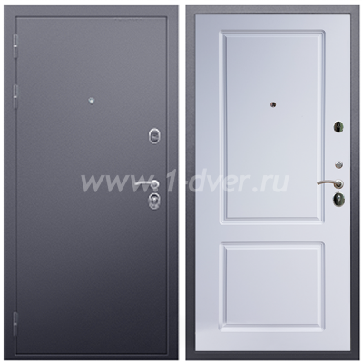 Входная дверь Армада Люкс Антик серебро ФЛ-117 Белый матовый 16 мм
