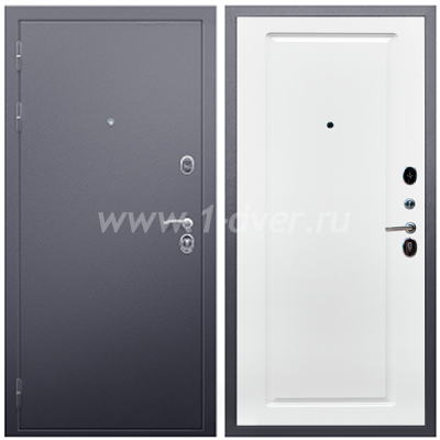 Входная дверь Армада Люкс Антик серебро ФЛ-119 Белый матовый 16 мм