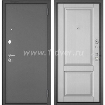 Входная дверь Бульдорс (Mastino) Trust Standart-90 букле графит, дуб белый матовый 9SD-1