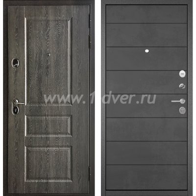 Входная дверь Бульдорс (Mastino) Trust Standart-90 БШ дуб графит 9SD-2, бетон темный 9S-135