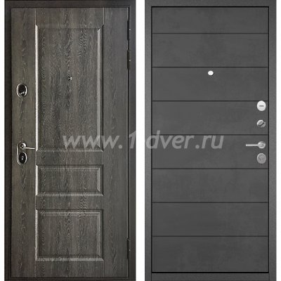 Входная дверь Бульдорс (Mastino) Trust Standart-90 БШ дуб графит 9SD-2, бетон темный 9S-135