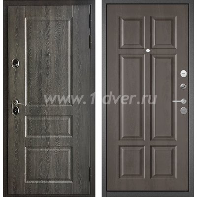 Входная дверь Бульдорс (Mastino) Trust Standart-90 БШ дуб графит 9SD-2, дуб шале серебро 9S-109