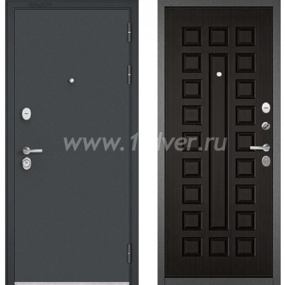 Входная дверь Бульдорс (Mastino) Trust Standart-90 черный муар металлик, венге 9S-110