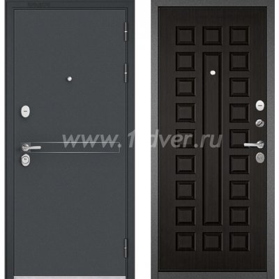 Входная дверь Бульдорс (Mastino) Trust Standart-90 черный муар металлик D-4, венге 9S-110