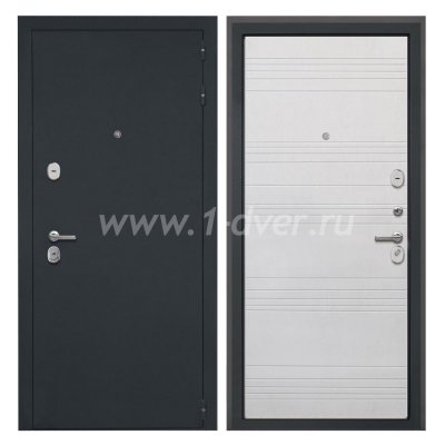 Входная дверь Интекрон Колизей черный шелк, ФЛ-316 белый ясень