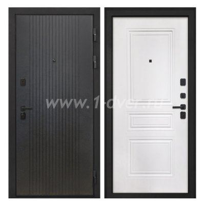 Входная дверь Интекрон Профит лофт черный, ФЛ-243-м белая матовая