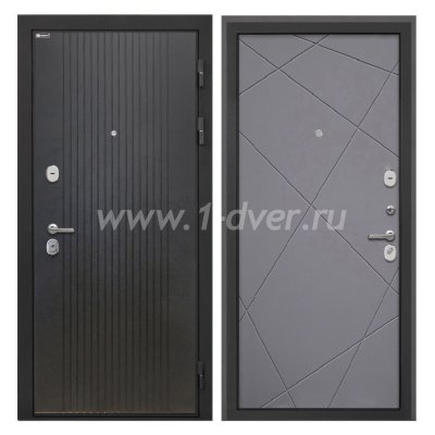 Входная дверь Интекрон Сицилия Remix лофт черный, Лучи-М графит