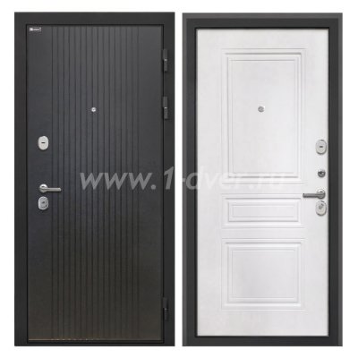 Входная дверь Интекрон Сицилия Remix лофт черный, ФЛ-243-м белая матовая