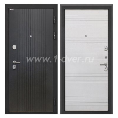Входная дверь Интекрон Сицилия Remix лофт черный, ФЛ-316 белый ясень
