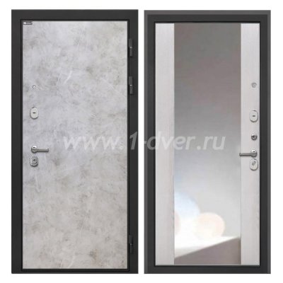 Входная дверь Интекрон Сицилия Remix мрамор светлый, ФЛЗ-516 сосна белая, зеркало