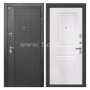 Входная дверь Интекрон Олимпия лофт черный, ФЛ-243-м белая матовая