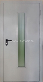 Огнестойкая металлическая дверь со стеклом П-дд-5 - герметичные входные двери с установкой