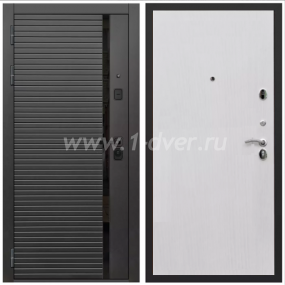 Входная дверь Армада Каскад black ПЭ Белый ясень 6 мм - входные двери с шумоизоляцией с установкой