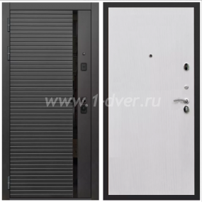 Входная дверь Армада Каскад black ПЭ Белый ясень 6 мм с установкой