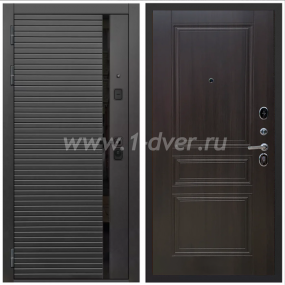 Входная дверь Армада Каскад black ФЛ-243 Эковенге 6 мм - черные металлические двери  с установкой