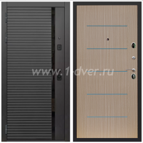 Входная дверь Армада Каскад black В-03 Молдинг венге светлый 6 мм - глухие металлические двери (входные) с установкой