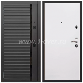 Входная дверь Армада Каскад black Гладкая белый матовый 10 мм - одностворчатые металлические двери с установкой
