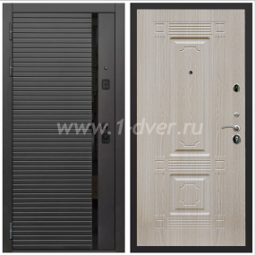 Входная дверь Армада Каскад black ФЛ-2 Беленый дуб 16 мм - трехконтурные двери с установкой