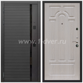 Входная дверь Армада Каскад black ФЛ-58 Беленый дуб 16 мм - трехконтурные двери с установкой