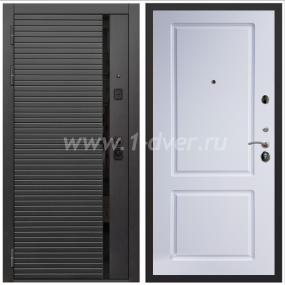 Входная дверь Армада Каскад black ФЛ-117 Белый матовый 16 мм - герметичные входные двери с установкой