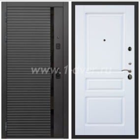 Входная дверь Армада Каскад black ФЛ-243 Белый матовый 16 мм - стандартные входные двери с установкой