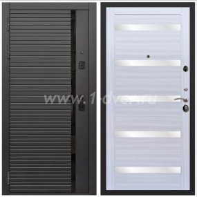 Входная дверь Армада Каскад black СБ-14 Белое стекло Сандал белый 16 мм - качественные входные металлические двери (цены) с установкой