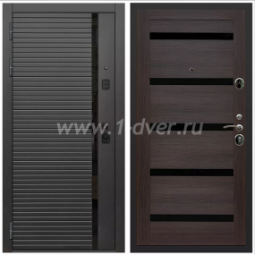 Входная дверь Армада Каскад black СБ-14 Черное стекло Эковенге 16 мм - качественные входные металлические двери (цены) с установкой