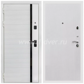 Входная дверь Армада Каскад white ПЭ Белый ясень 6 мм - входные двери цвета шагрень белая с установкой