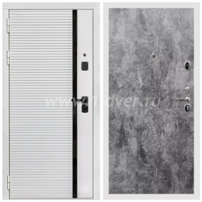 Входная дверь Армада Каскад white ПЭ Цемент темный 6 мм - входные двери фрезерованная панель с установкой