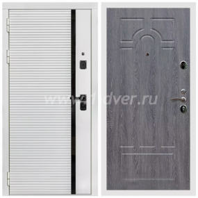 Входная дверь Армада Каскад white ФЛ-58 Дуб филадельфия графит 6 мм - белые входные двери с установкой