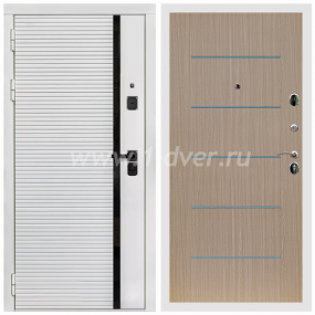 Входная дверь Армада Каскад white В-03 Молдинг венге светлый 6 мм - глухие металлические двери (входные) с установкой