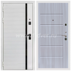Входная дверь Армада Каскад white ФЛ-102 Сандал белый 10 мм - входные двери цвета шагрень белая с установкой