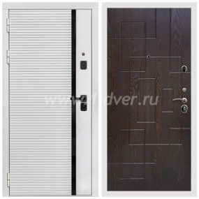 Входная дверь Армада Каскад white ФЛ-57 Дуб шоколадный 16 мм - трехконтурные двери с установкой