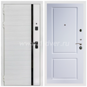 Входная дверь Армада Каскад white ФЛ-117 Белый матовый 16 мм - входные двери цвета шагрень белая с установкой