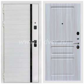 Входная дверь Армада Каскад white ФЛ-243 Сандал белый 16 мм - входные двери цвета шагрень белая с установкой