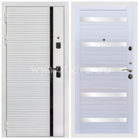 Входная дверь Армада Каскад white СБ-14 Белое стекло Сандал белый 16 мм - качественные входные металлические двери (цены) с установкой