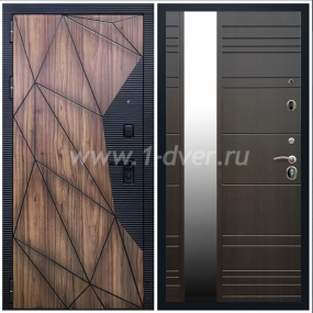 Входная дверь Армада Ламбо ФЛЗ-Сити Венге 16 мм - металлические двери с зеркалом с установкой