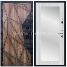 Входная дверь Армада Ламбо ФЛЗ-Пастораль Сандал белый 16 мм - металлические двери с зеркалом с установкой