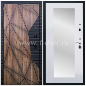 Входная дверь Армада Ламбо ФЛЗ-Пастораль Белый матовый 16 мм - металлические двери с зеркалом с установкой