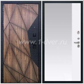 Входная дверь Армада Ламбо ФЛЗ-Панорама-1 Белый матовый 16 мм - глухие металлические двери (входные) с установкой