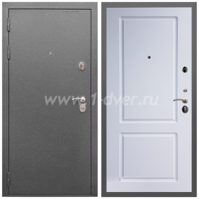 Входная дверь Армада Оптима Антик серебро ФЛ-117 Белый матовый 16 мм - одностворчатые металлические двери с установкой