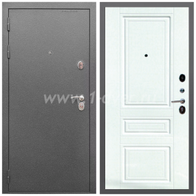 Входная дверь Армада Оптима Антик серебро ФЛ-243 Ясень белый 16 мм - взломостойкие входные двери с установкой
