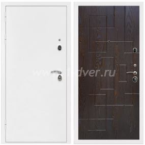 Входная дверь Армада Оптима Белая шагрень ФЛ-57 Дуб шоколадный 16 мм - металлические двери 1,5 мм с установкой
