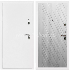 Входная дверь Армада Оптима Белая шагрень ФЛ-86 Ясень ривьера айс 16 мм - металлические двери 1,5 мм с установкой