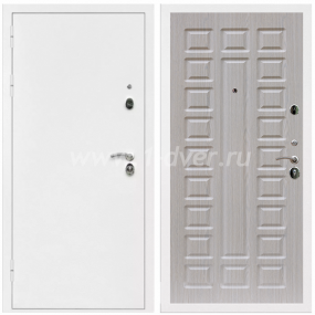 Входная дверь Армада Оптима Белая шагрень ФЛ-183 Сандал белый 16 мм - взломостойкие входные двери с установкой