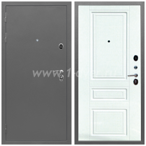 Входная дверь Армада Орбита ФЛ-243 Ясень белый 16 мм - входные металлические двери антик серебро с установкой