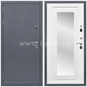 Входная дверь Армада Престиж Антик серебро ФЛЗ-120 Ясень белый 16 мм - глухие металлические двери (входные) с установкой