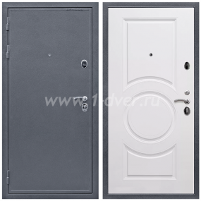 Входная дверь Армада Престиж Антик серебро МС-100 Белый матовый 16 мм - двери с порошковым напылением с установкой