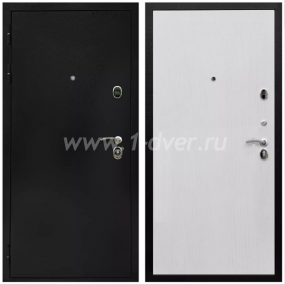 Входная дверь Армада Престиж Черная шагрень ПЭ Белый ясень 6 мм - черные металлические двери  с установкой